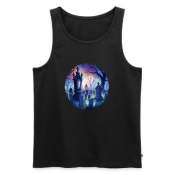 Graveyard - Men's Premium Organic Tank Top - black - Front - AI Model Male 178 light (178cm)