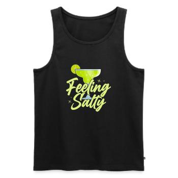 Feeling Salty Cinco De Mayo Margarita - Männer Premium Bio Tank Top - Schwarz - Vorne - Michal (187cm)