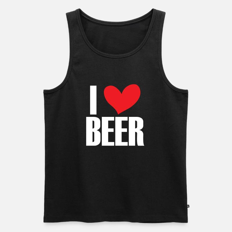 Lustiger Bier Spruch Geschenkidee Party - Männer Premium Bio Tank Top - Schwarz