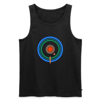 BLAUER MONTAG - Männer Premium Bio Tank Top - Schwarz - Vorne - AI Model Male 178 light (178cm)