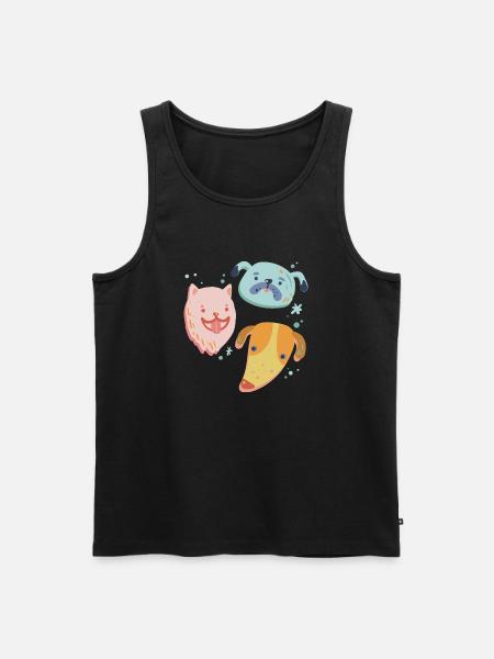 Hund - Männer Premium Bio Tank Top - Schwarz