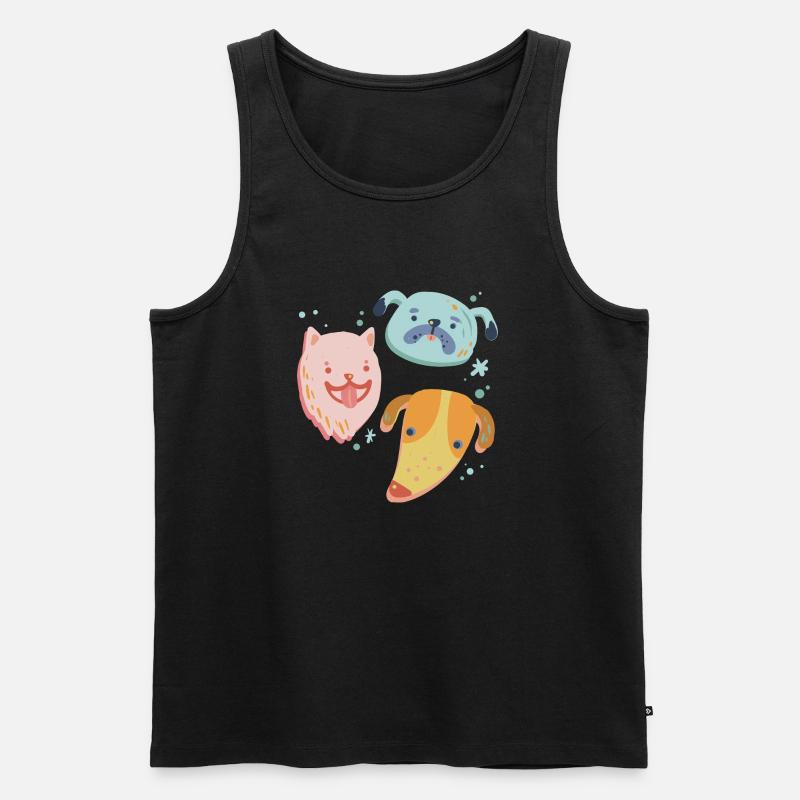 Hund - Männer Premium Bio Tank Top - Schwarz