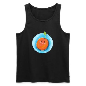 Peach - Men's Premium Organic Tank Top - black - Front - AI Model Male 178 light (178cm)