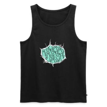 sayings funny authors editor funny sayings humor - Männer Premium Bio Tank Top - Schwarz - Vorne - AI Model Male 178 light (178cm)