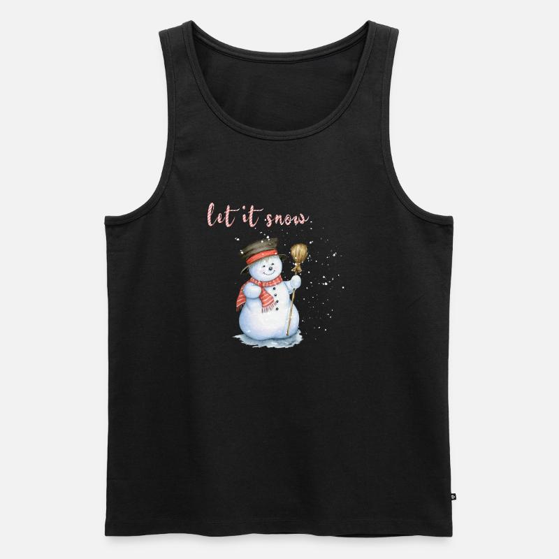 let it snow - Männer Premium Bio Tank Top - Schwarz