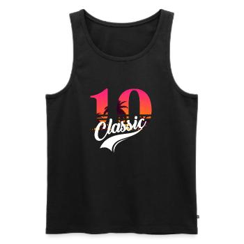 10e anniversaire-10 ans - Débardeur bio Premium Homme - noir - Devant - Michal (187cm)