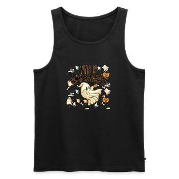 Halloween dieses es Buh-Blatt - Männer Premium Bio Tank Top - Schwarz - Vorne - Michal (187cm)