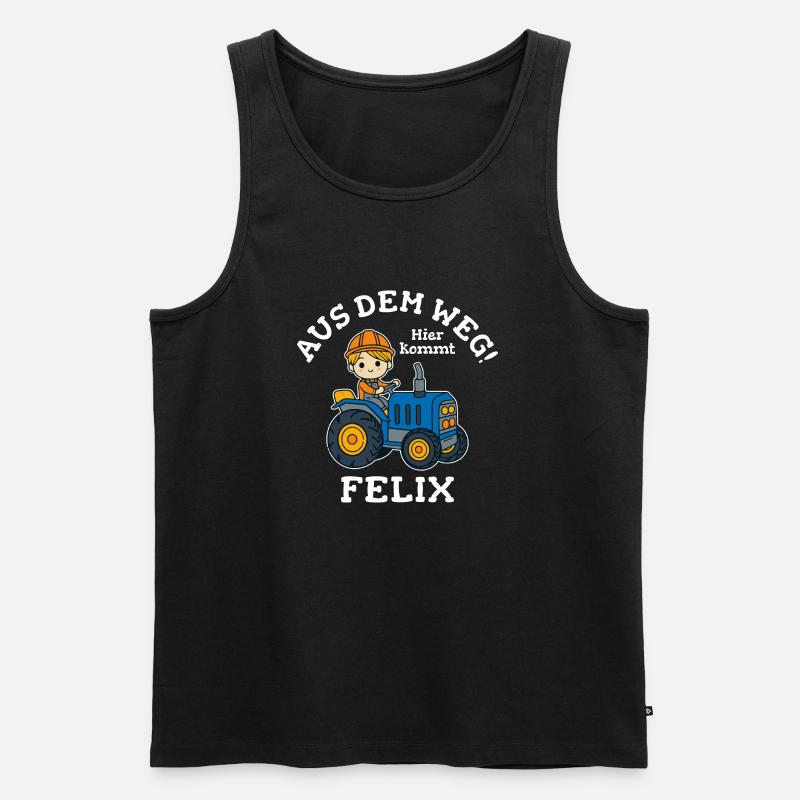 Felix Vorname Traktor - Männer Premium Bio Tank Top - Schwarz