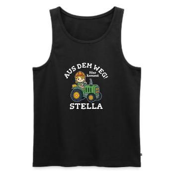 Stella Name Traktor - Männer Premium Bio Tank Top - Schwarz - Vorne - Michal (187cm)