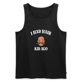 i had hair kid ago Funny Dad Bald Head - Débardeur bio Premium Homme - noir - Devant - Michal (187cm)