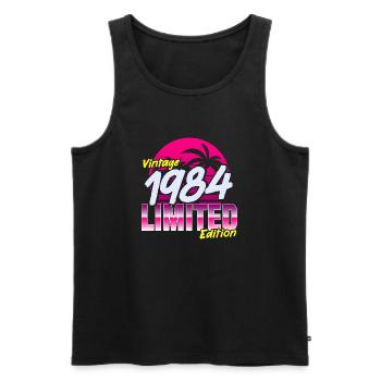 Geburtstag 1984 40.Geburtstag Männer und Frauen - Männer Premium Bio Tank Top - Schwarz - Vorne - Michal (187cm)