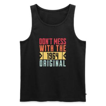 1964 Original Birthday Gift - Men's Premium Organic Tank Top - black - Front - Michal (187cm)