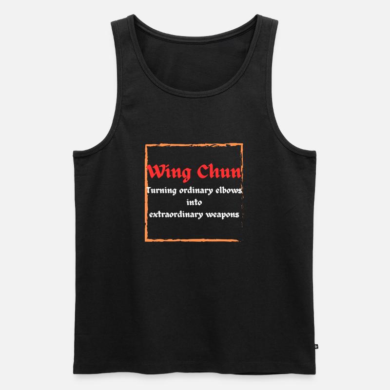 Coudes de Wing Chun - Débardeur bio Premium Homme - noir