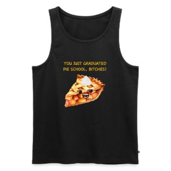 You Just Graduated Pie School . Patisserie - Men's Premium Organic Tank Top - black - Front - Michal (187cm)