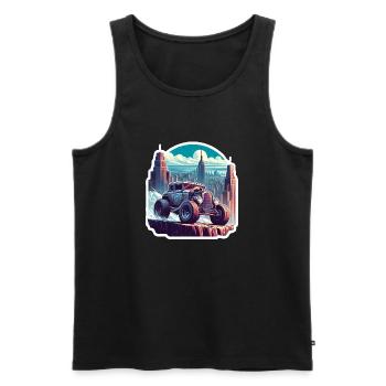Amerikanischer Oldtimer und Sportwagen - Männer Premium Bio Tank Top - Schwarz - Vorne - AI Model Male 178 light (178cm)