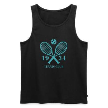 1934 tennis club - Débardeur bio Premium Homme - noir - Devant - Michal (187cm)