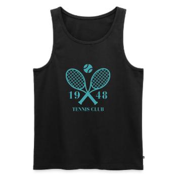 1948 tennis club - Débardeur bio Premium Homme - noir - Devant - Michal (187cm)