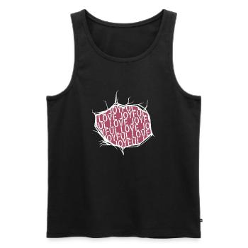 gift love experiencing joy passion happiness - Männer Premium Bio Tank Top - Schwarz - Vorne - AI Model Male 178 light (178cm)