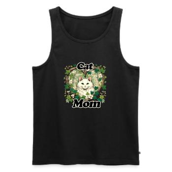 Katzen-Mama - Männer Premium Bio Tank Top - Schwarz - Vorne - AI Model Male 178 light (178cm)