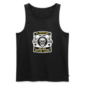 Für Krypto-Fans - Männer Premium Bio Tank Top - Schwarz - Vorne - AI Model Male 178 light (178cm)