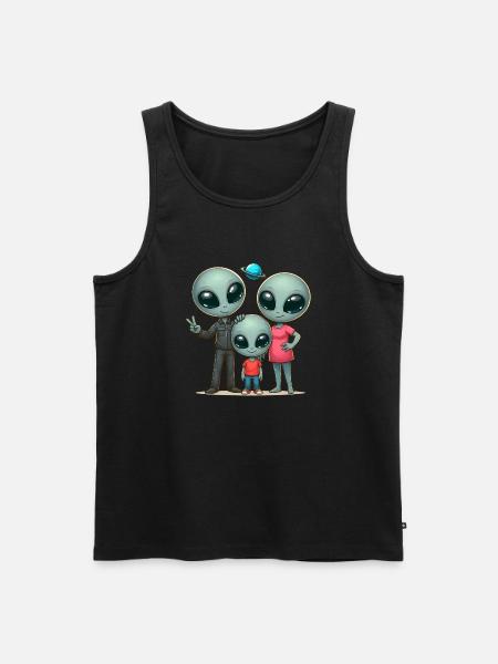 Alien Family - Men's Premium Organic Tank Top - black