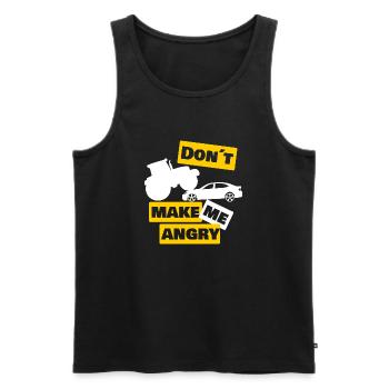 Tractor driver - Don´t make me angry - Men's Premium Organic Tank Top - black - Front - AI Model Male 178 light (178cm)