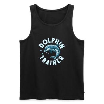 Dolphin Trainer Marine Biology Beach Vacation - Men's Premium Organic Tank Top - black - Front - Michal (187cm)