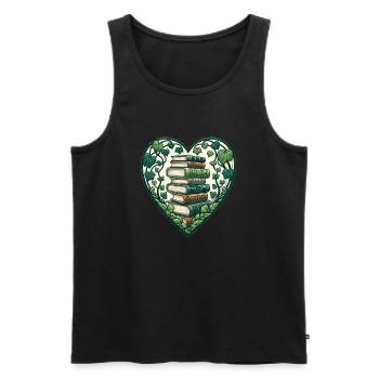 I love books - Men's Premium Organic Tank Top - black - Front - Michal (187cm)
