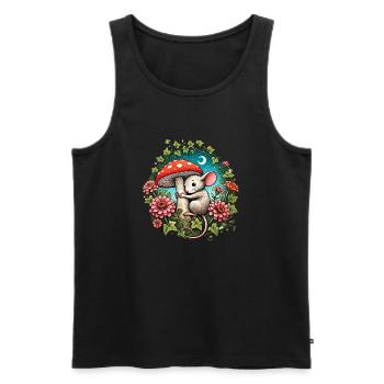 Maus - Männer Premium Bio Tank Top - Schwarz - Vorne - AI Model Male 178 light (178cm)