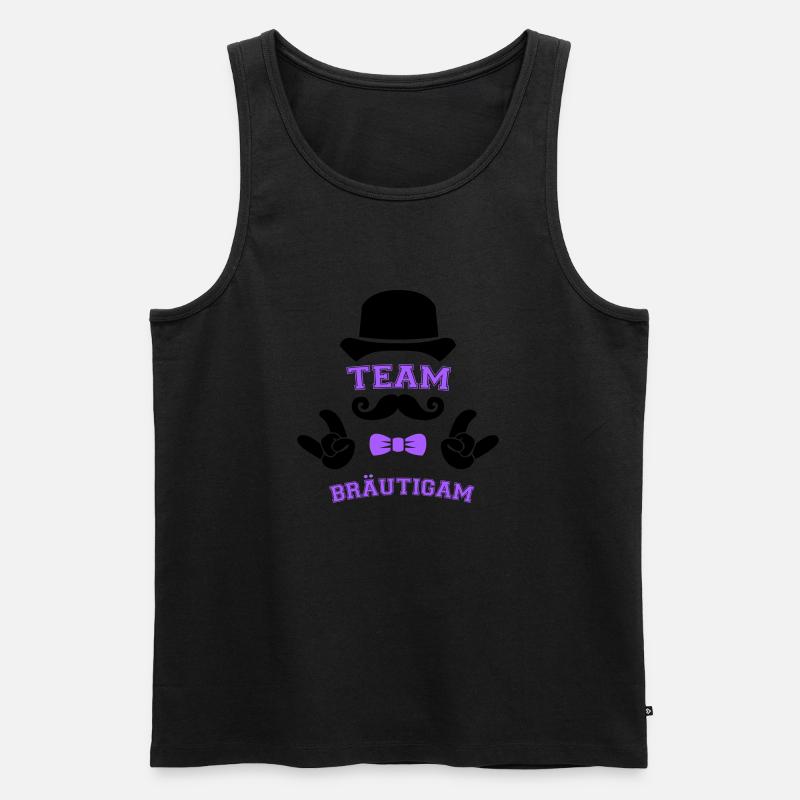 team bräutigam - Männer Premium Bio Tank Top - Schwarz