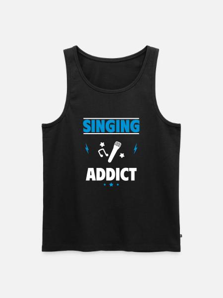 Addicted to singing - Men's Premium Organic Tank Top - black