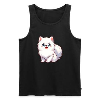 Spitz 4 - Männer Premium Bio Tank Top - Schwarz - Vorne - AI Model Male 178 light (178cm)