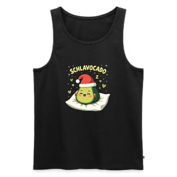 Schlavocado Offiziell Schlafanzug Schlaf Avocado - Männer Premium Bio Tank Top - Schwarz - Vorne - Michal (187cm)
