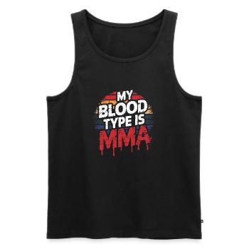 Pour les vrais passionnés de MMA - Débardeur bio Premium Homme - noir - Devant - Michal (187cm)