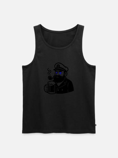 Captain Beer - Men's Premium Organic Tank Top - black