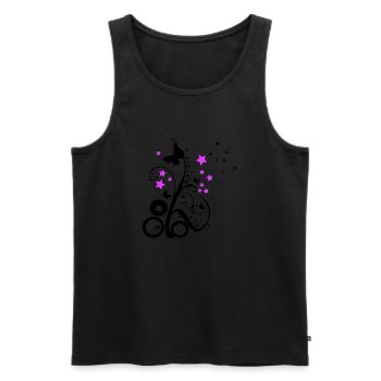 Spring | | two-color - Men's Premium Organic Tank Top - black - Front - AI Model Male 178 light (178cm)