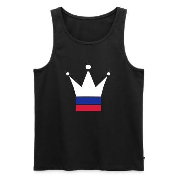 Russie - Débardeur bio Premium Homme - noir - Devant - Michal (187cm)
