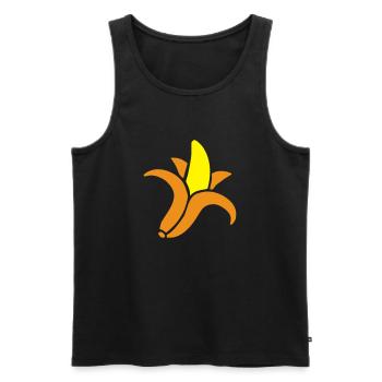 banane - Männer Premium Bio Tank Top - Schwarz - Vorne - AI Model Male 178 light (178cm)
