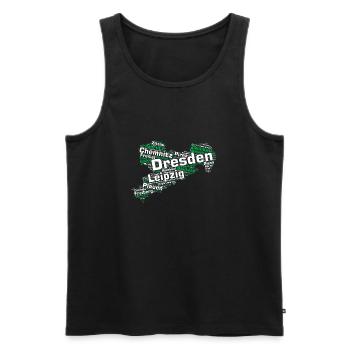 Saxony State: Saxon cities - Men's Premium Organic Tank Top - black - Front - AI Model Male 178 light (178cm)