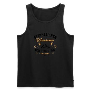 Sternzeichen Geschenke Wassermann Spruch - Männer Premium Bio Tank Top - Schwarz - Vorne - Michal (187cm)