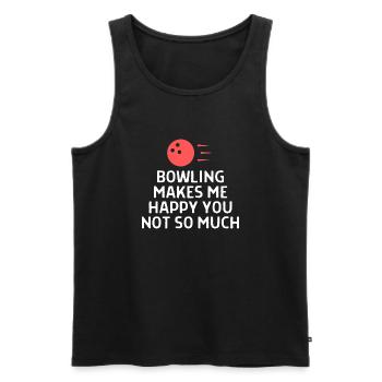 Bowling Sayings Bowling Bowler Skittles Gift - Men's Premium Organic Tank Top - black - Front - Michal (187cm)