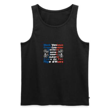 Anstiege Frankreich Alpen Fahrrad - Männer Premium Bio Tank Top - Schwarz - Vorne - AI Model Male 178 light (178cm)