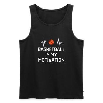 Basketball Spieler Basketballer Sprüche Geschenk - Männer Premium Bio Tank Top - Schwarz - Vorne - Michal (187cm)