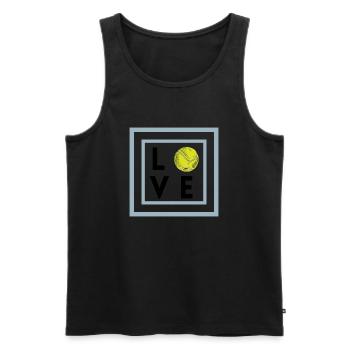 Love tennis - Men's Premium Organic Tank Top - black - Front - Michal (187cm)