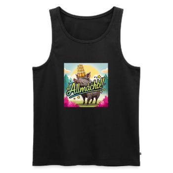ALLMÄCHD DER EBER - Männer Premium Bio Tank Top - Schwarz - Vorne - Michal (187cm)