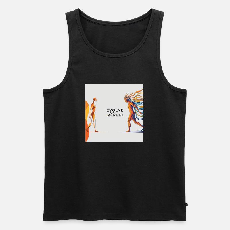 Evolve or Repeat - Männer Premium Bio Tank Top - Schwarz