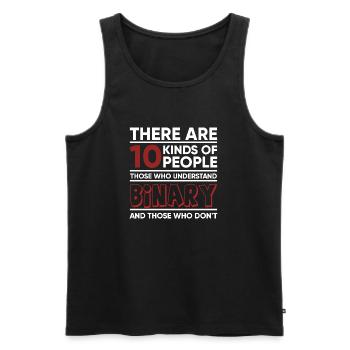Es gibt 10 Arten von Menschen: Binär - Männer Premium Bio Tank Top - Schwarz - Vorne - AI Model Male 178 light (178cm)