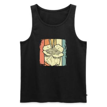 China Noodles - Men's Premium Organic Tank Top - black - Front - AI Model Male 178 light (178cm)