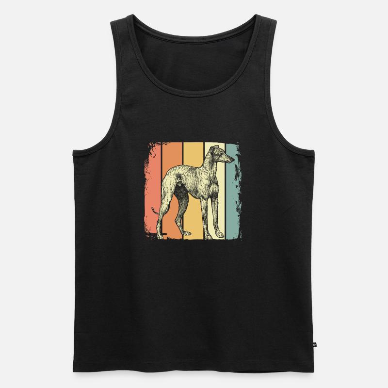 Hund Windhunde - Männer Premium Bio Tank Top - Schwarz