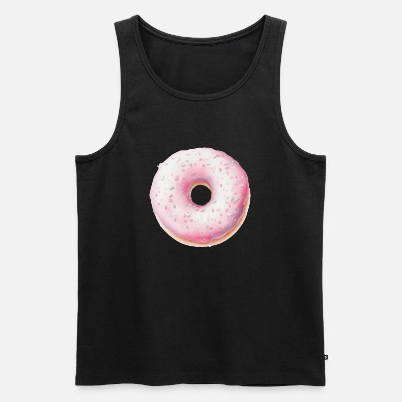 Donut - Männer Premium Bio Tank Top - Schwarz